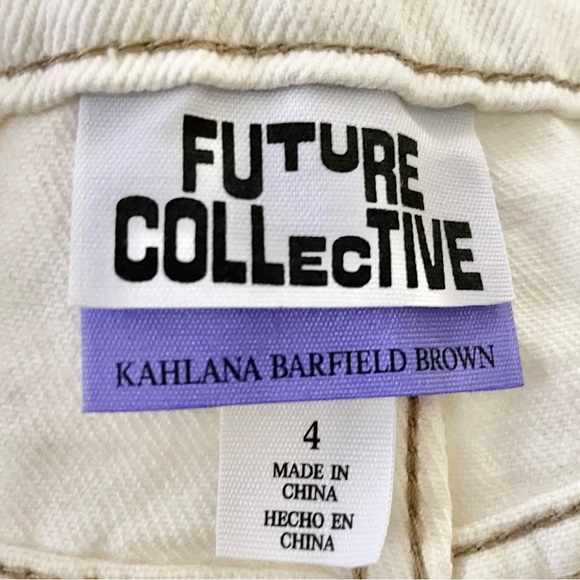 Future Collective Kahlana Barfield Brown Woman's Ankle Cropped Straight leg new - Picture 9 of 10